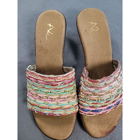 A2 Say Yes Woven Wedge Slip-On Brown Multi 7.5 - Picture 5 of 9